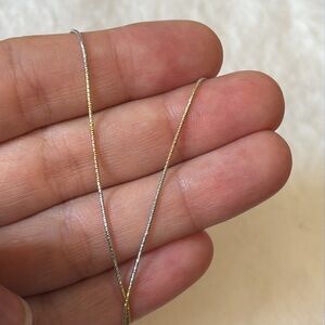 Tri Colored Snake 18k Gold over Italy 925 Sterling Silver Chain 20”